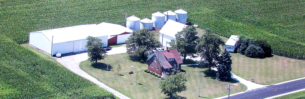 Aerial view of Schoeffner farm